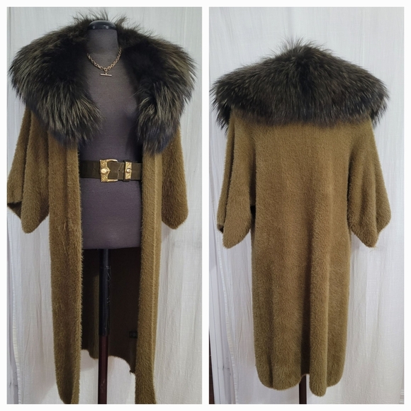 FUR COLLAR / Green - Picture 3 of 8